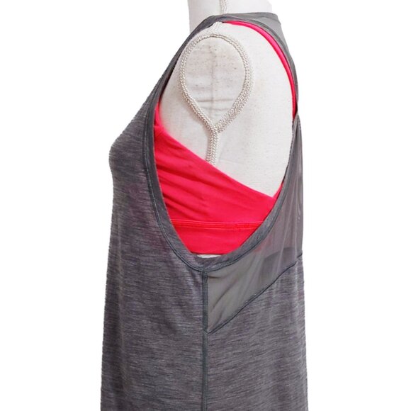Lululemon Work the Circuit Tank in Heather Slate Grey Electric Coral - Picture 7 of 12